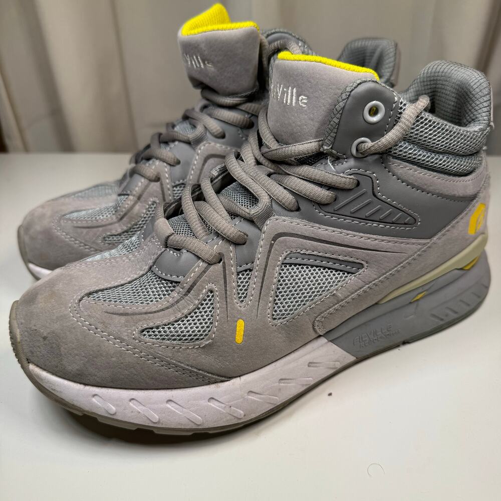 FitVille Rebound Core Walking Shoes Gray Yellow Women's 7.5EW Extra Wide - Picture 4 of 10